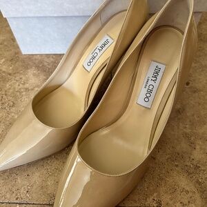Jimmy Choo Romy 85 Nude Patent